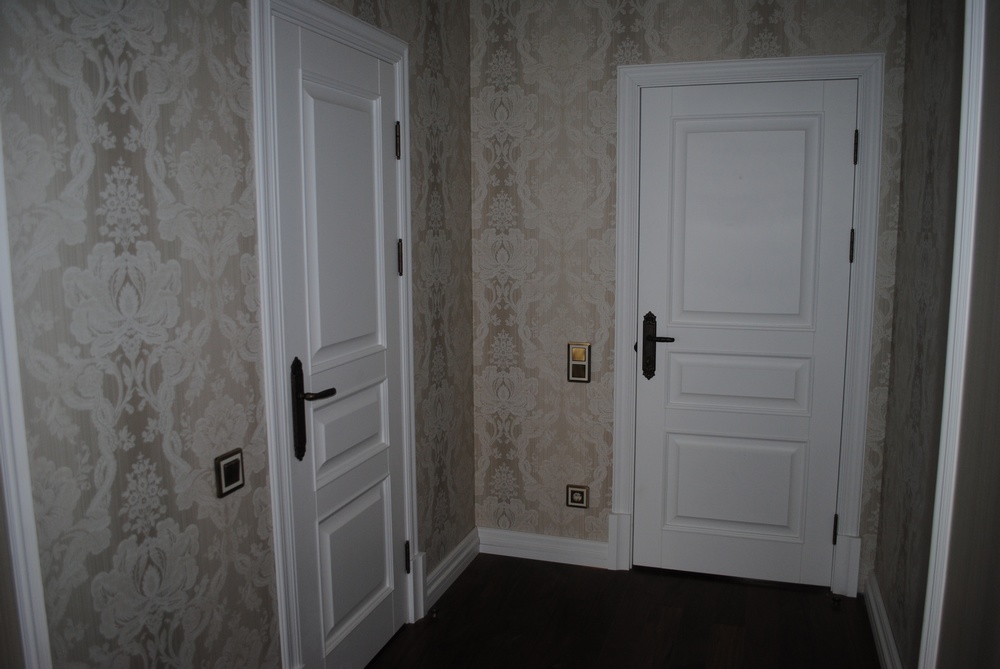 Светлые двери в интерьере квартиры реальные фото